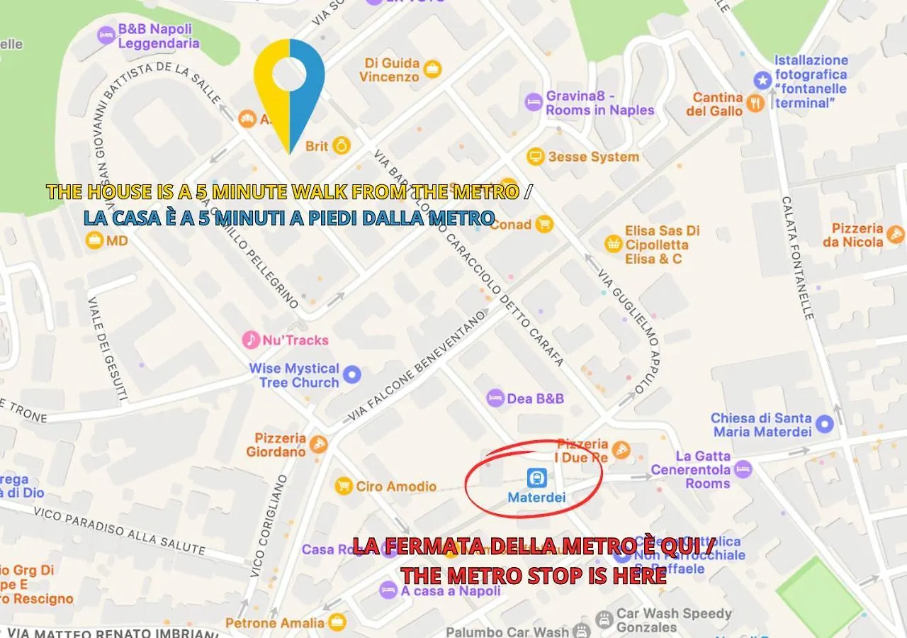 Metro Materdei - Casa Al Quinto Piano E Wi-Fi A 2 Passi Dalla Metropolitana Apartment Naples 0*,